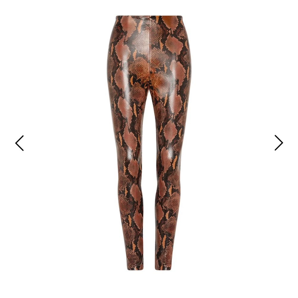 Commando Faux Leather Control Smoothing Legging, Tawny Python - Picture 3 of 8